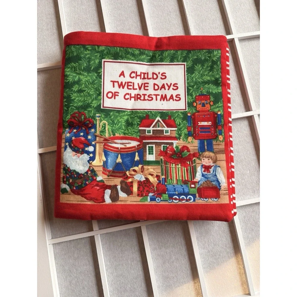 3 Fabric Panel Soft Baby Book Holiday Christmas Frosty, Follow The Star, 12 Days